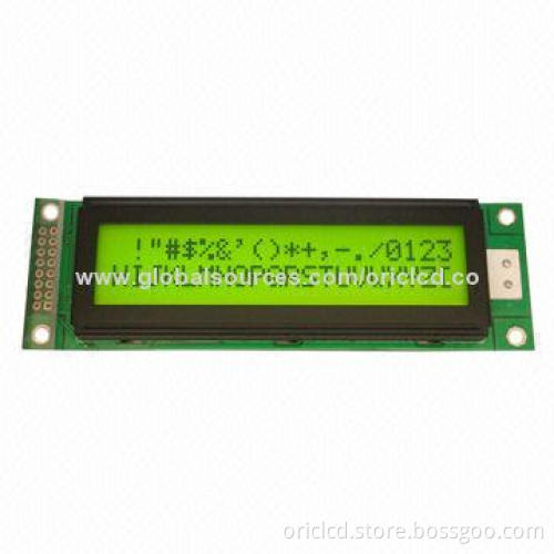 20 x 2 Characters LCD Module, Yellow-green Backlight, Cables (Optional)